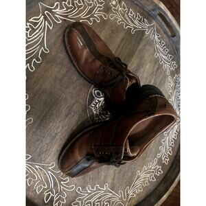 Men's Clarks Touareg Brown Leather Oxford Dress Shoes